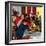 "Crashing Mom's Card Party", December 20, 1952-Richard Sargent-Framed Giclee Print