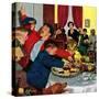 "Crashing Mom's Card Party", December 20, 1952-Richard Sargent-Stretched Canvas