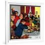 "Crashing Mom's Card Party", December 20, 1952-Richard Sargent-Framed Giclee Print