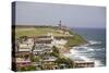 Crashing Waves At El Morro Fort, Old San Juan-George Oze-Stretched Canvas