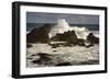 Crashing Waves at Hookipa Point in Maui with a Creative Texture Overlay Filter.-pdb1-Framed Photographic Print