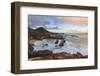 Crashing waves at sunrise along the coast of Big Sur, California-Sheila Haddad-Framed Photographic Print