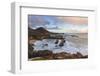 Crashing waves at sunrise along the coast of Big Sur, California-Sheila Haddad-Framed Photographic Print