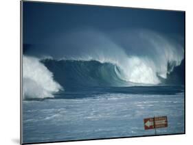 Crashing Waves, Oahu, Hawaii-Bill Romerhaus-Mounted Premium Photographic Print