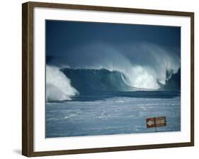 Crashing Waves, Oahu, Hawaii-Bill Romerhaus-Framed Photographic Print