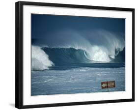 Crashing Waves, Oahu, Hawaii-Bill Romerhaus-Framed Photographic Print