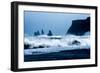 Crashing waves on Black Sand Beach, Iceland, Polar Regions-John Alexander-Framed Premium Photographic Print