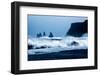 Crashing waves on Black Sand Beach, Iceland, Polar Regions-John Alexander-Framed Photographic Print