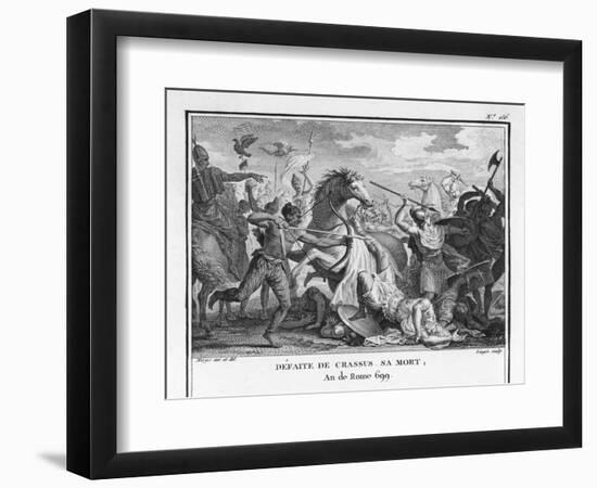 Crassus Member of Triumvirate with Caesar and Pompeius Wages War Against Parthians-Augustyn Mirys-Framed Art Print