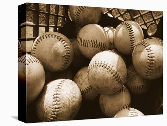 Crate Full of Worn Softballs-Doug Berry-Stretched Canvas