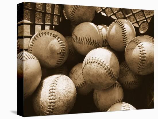 Crate Full of Worn Softballs-Doug Berry-Stretched Canvas