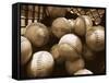 Crate Full of Worn Softballs-Doug Berry-Framed Stretched Canvas
