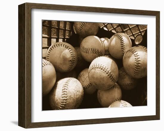 Crate Full of Worn Softballs-Doug Berry-Framed Premium Photographic Print