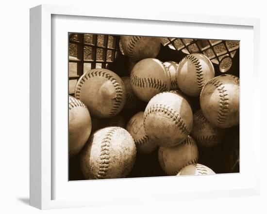 Crate Full of Worn Softballs-Doug Berry-Framed Photographic Print