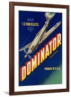 Crate Label, Dominator-null-Framed Art Print