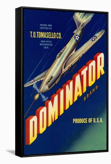 Crate Label, Dominator-null-Framed Stretched Canvas