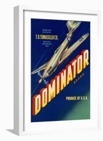 Crate Label, Dominator-null-Framed Art Print