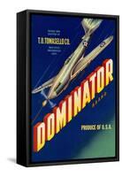 Crate Label, Dominator-null-Framed Stretched Canvas