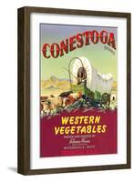 Crate Label for Conestoga Vegetables-null-Framed Art Print