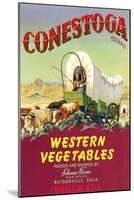 Crate Label for Conestoga Vegetables-null-Mounted Art Print