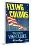 Crate Label for Flying Colors Vegetables-null-Framed Art Print