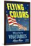 Crate Label for Flying Colors Vegetables-null-Framed Art Print