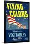 Crate Label for Flying Colors Vegetables-null-Framed Art Print