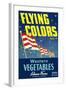 Crate Label for Flying Colors Vegetables-null-Framed Art Print