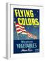 Crate Label for Flying Colors Vegetables-null-Framed Art Print