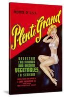 Crate Label for Plenti Grand Vegetables-null-Stretched Canvas