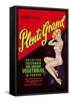 Crate Label for Plenti Grand Vegetables-null-Framed Stretched Canvas