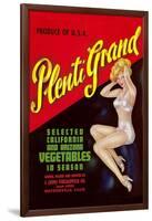 Crate Label for Plenti Grand Vegetables-null-Framed Art Print