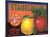 Crate Label for Stadelman's Apples-null-Mounted Art Print