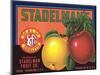 Crate Label for Stadelman's Apples-null-Mounted Art Print