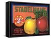 Crate Label for Stadelman's Apples-null-Framed Stretched Canvas