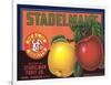Crate Label for Stadelman's Apples-null-Framed Art Print