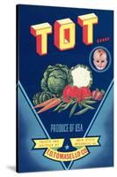 Crate Label for Tot Vegetables-null-Stretched Canvas