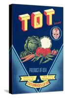 Crate Label for Tot Vegetables-null-Stretched Canvas