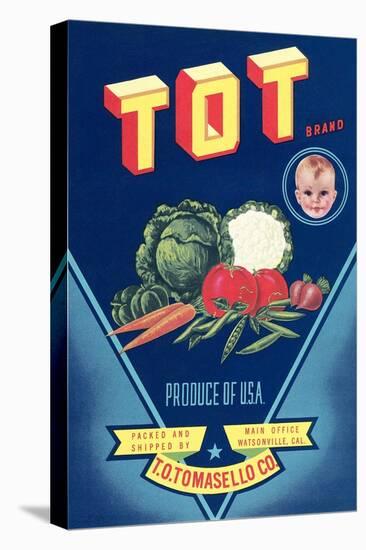 Crate Label for Tot Vegetables-null-Stretched Canvas