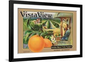 Crate Label "Orange"-Kerne Erickson-Framed Art Print