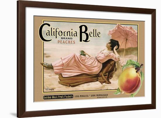 Crate Label "Peaches"-Kerne Erickson-Framed Art Print