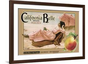 Crate Label "Peaches"-Kerne Erickson-Framed Art Print