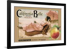 Crate Label "Peaches"-Kerne Erickson-Framed Art Print