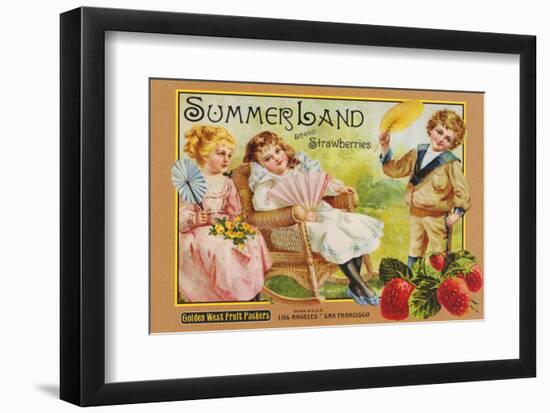 Crate Label "Strawberry"-Kerne Erickson-Framed Art Print