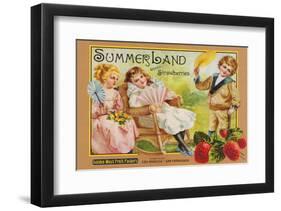 Crate Label "Strawberry"-Kerne Erickson-Framed Art Print