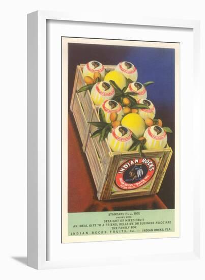 Crate of Indian Rocks Grapefruit-null-Framed Art Print