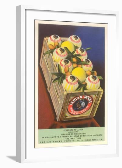 Crate of Indian Rocks Grapefruit-null-Framed Art Print