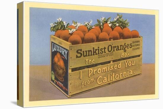 Crate of Oranges from California-null-Stretched Canvas