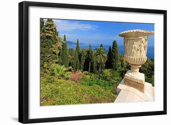 Crater at Hanbury Botanic Gardens near Ventimiglia, Province of Imperia, Liguria, Italy-null-Framed Art Print