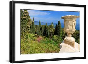 Crater at Hanbury Botanic Gardens near Ventimiglia, Province of Imperia, Liguria, Italy-null-Framed Art Print